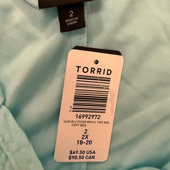 Torrid Sky Blue Midi Dress - Picture 3 of 4